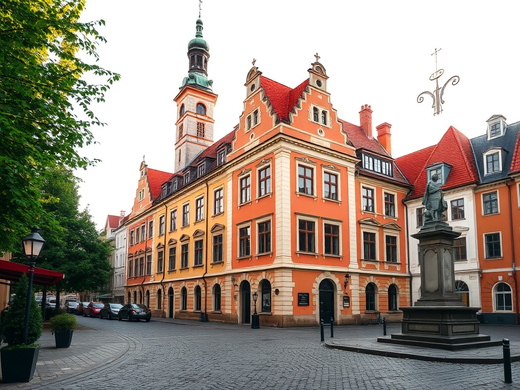 Panorama Starogardu Gdańskiego z Ratuszem w tle